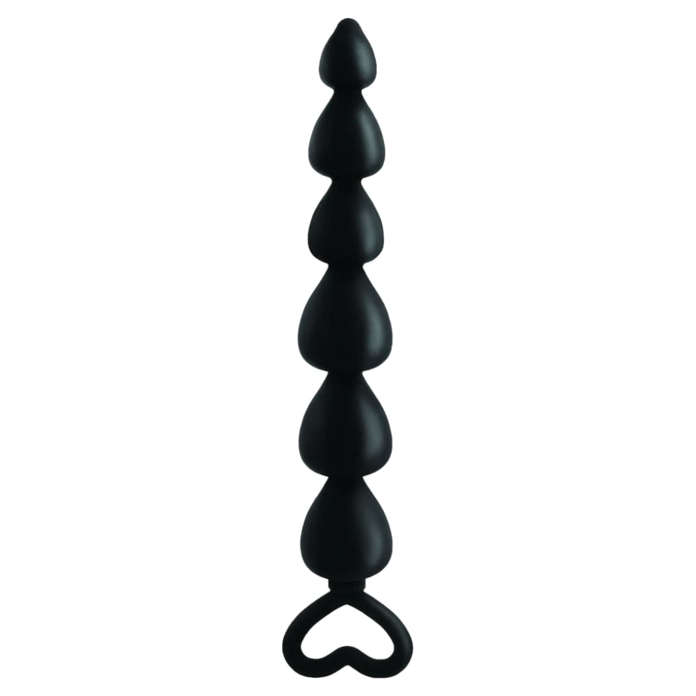 Анальная цепочка черного цвета, 17,5 см