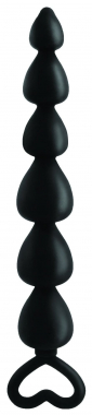 Анальная цепочка черного цвета, 17,5 см