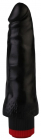 Черный гелевый вибромассажер, 17 см