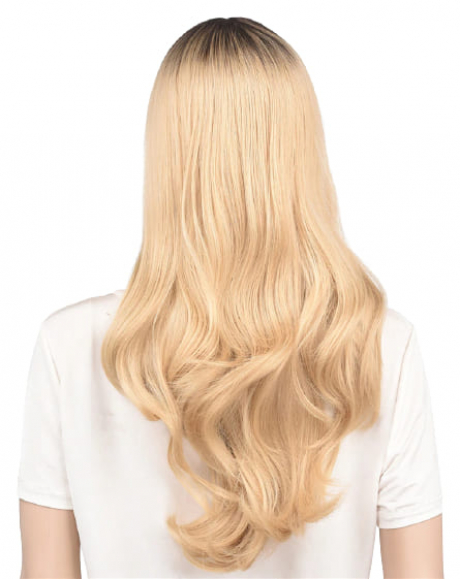 Длинный волнистый парик блонд