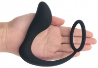 Эрекционное кольцо с анальной пробкой, Ø 4 см