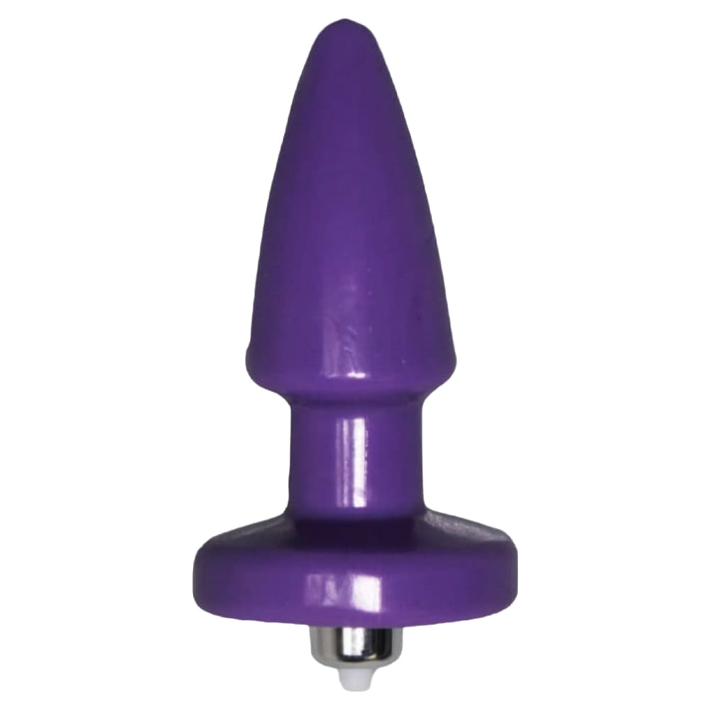 Фиолетовая анальная втулка с вибрацией, 10,3 см