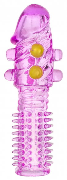Фиолетовая насадка с шариками, 14 см