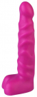 Фиолетовый анальный стимулятор с мошонкой, 14 см
