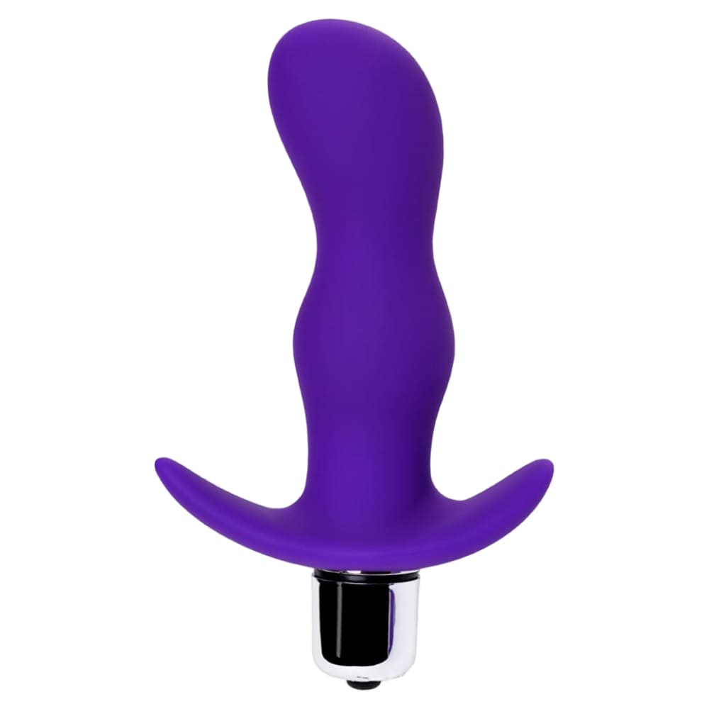 Фиолетовый анальный вибратор, 11,2 см
