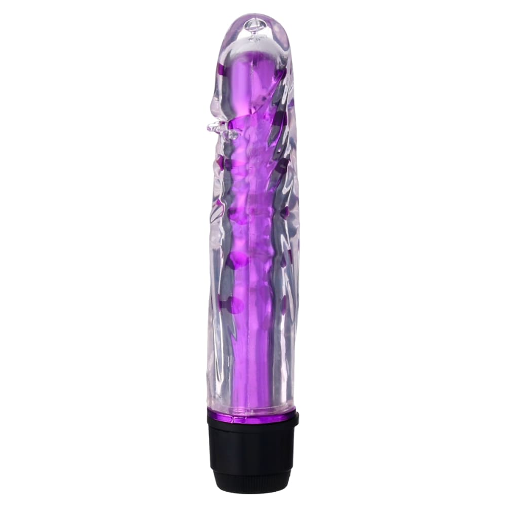Фиолетовый гелевый вибратор-реалистик, 18 см
