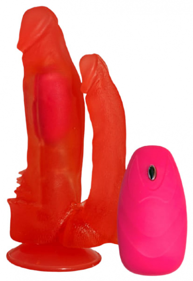 Гелевый анально-вагинальный вибромассажер, 15,5 см