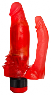 Гелевый анально-вагинальный вибромассажер, 15,5 см