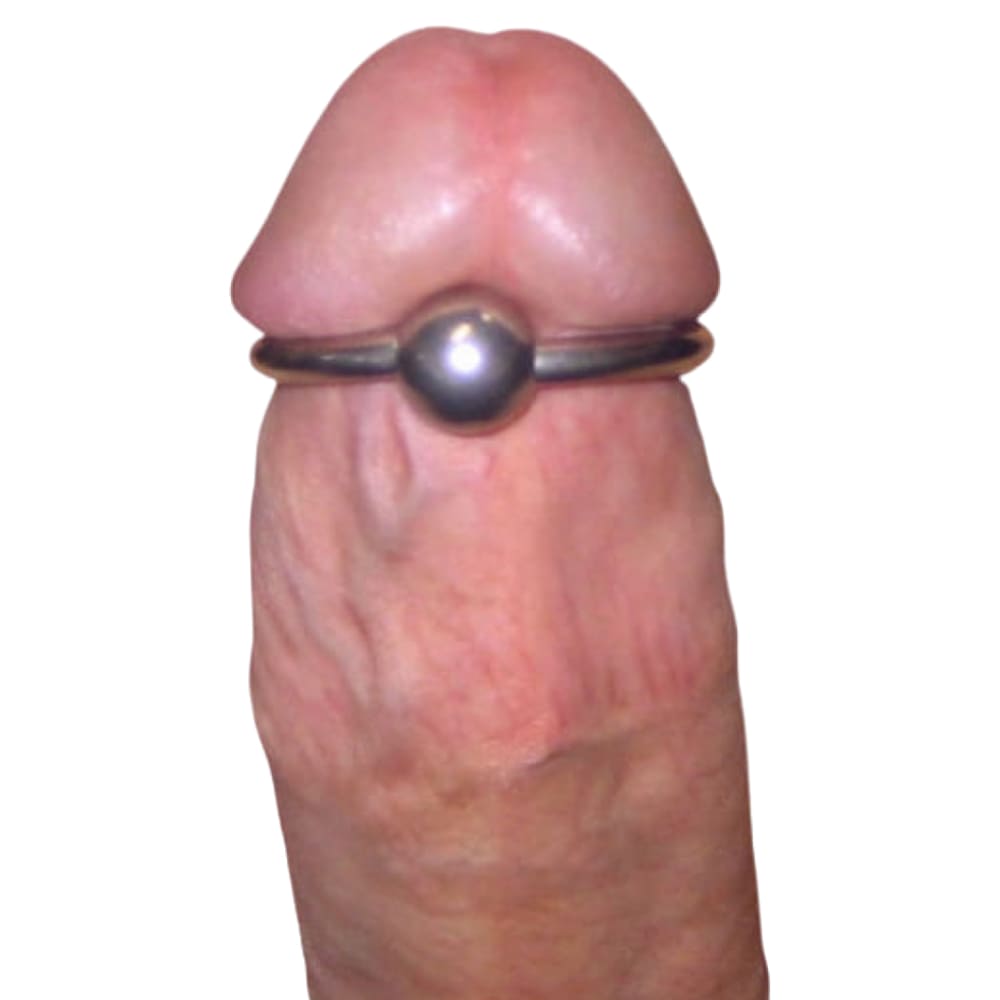 Кольцо на головку члена с шариком, Ø 4 см