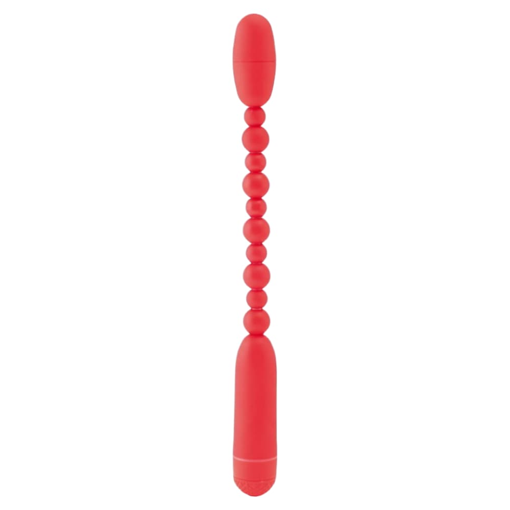 Красный анальный вибростимулятор, 29 см