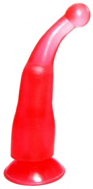 Красный массажер-стимулятор простаты и точки G, 19,5 см