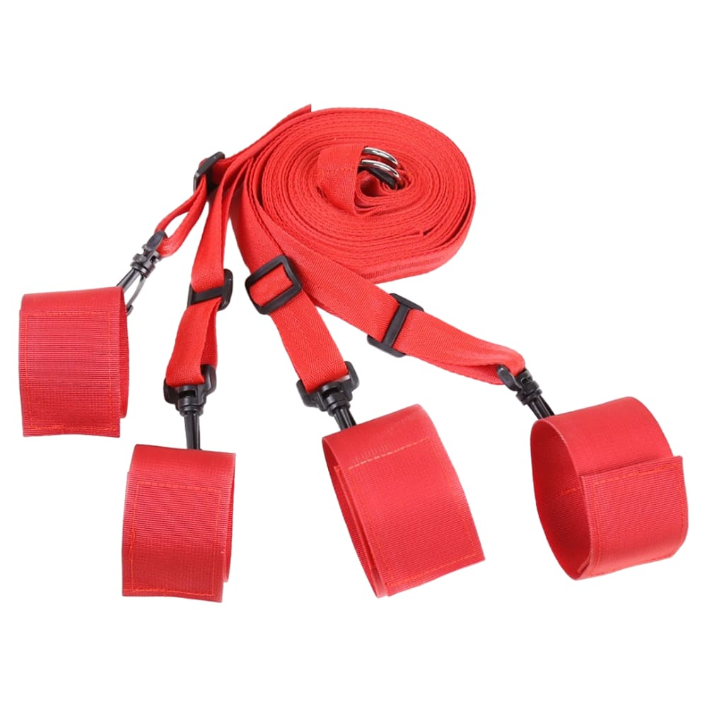 Красный набор для бондажа к кровати