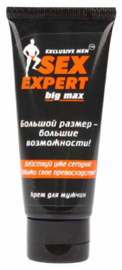Крем для коррекции размеров пениса Big Max серия Sex Expert, 50 мл