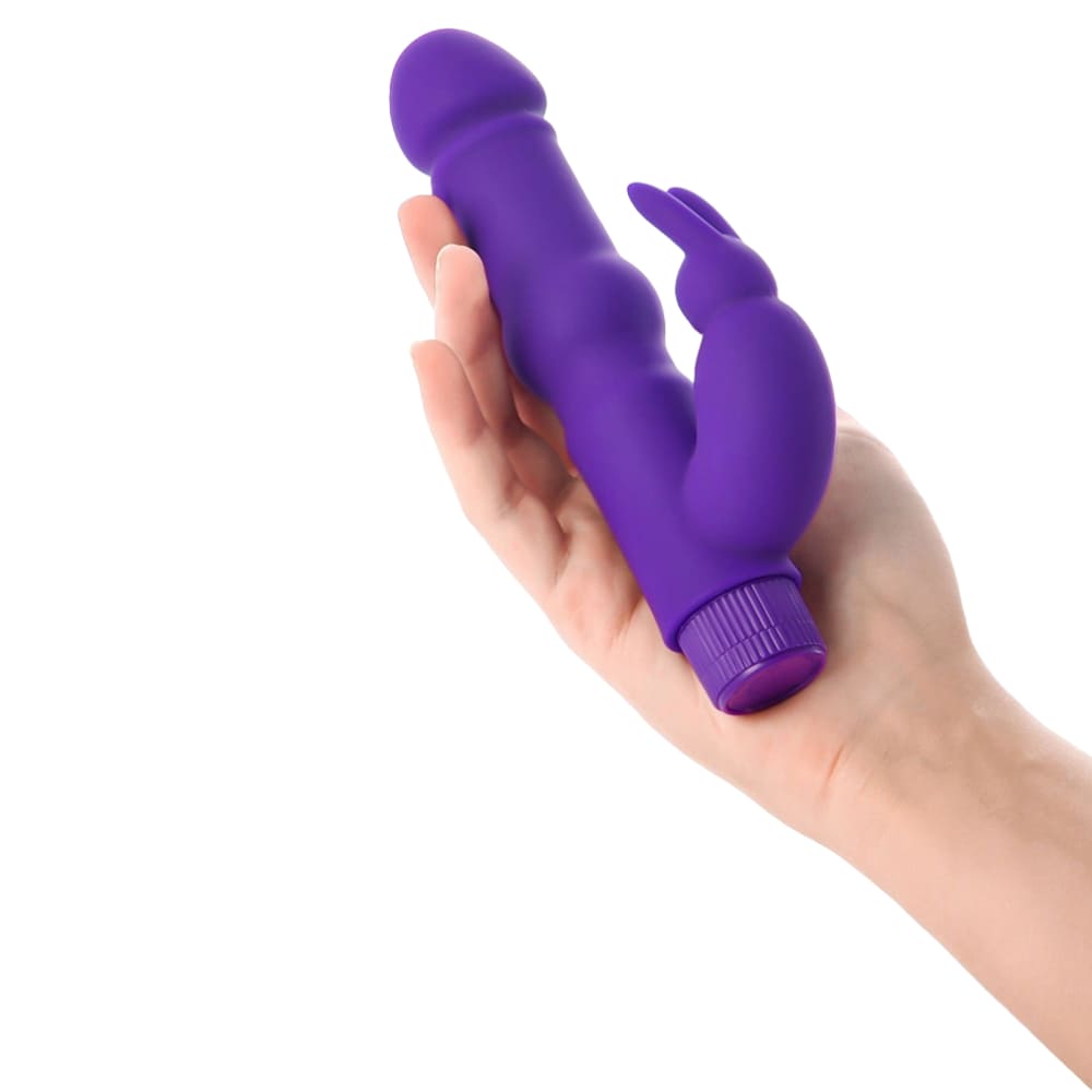 Нереалистичный фиолетовый вибратор, 18 см