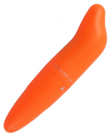 Оранжевый вибромассажер-пуля, 12,5 см