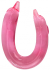 Розовый двойной фаллоимитатор Dolphin, 30,5 см