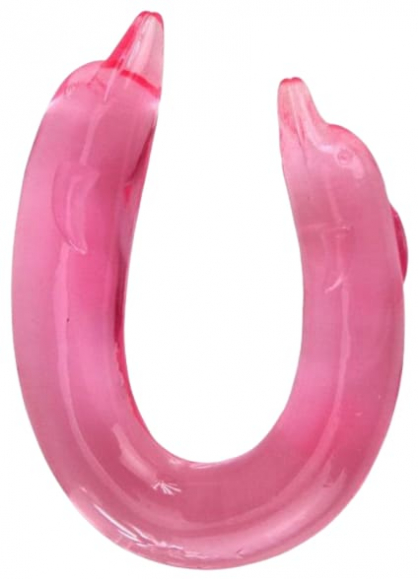 Розовый двойной фаллоимитатор Dolphin, 30,5 см