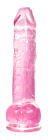 Розовый реалистичный фаллоимитатор, 19 см