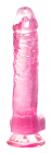 Розовый реалистичный фаллоимитатор, 19 см