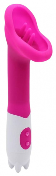 Розовый вибростимулятор клитора, 19,5 см