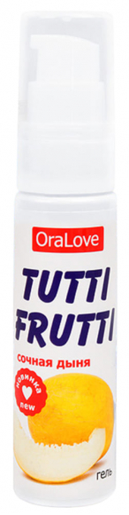 Съедобная гель-смазка Tutti-Frutti со вкусом дыни, 30 мл