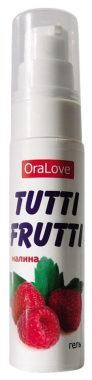 Съедобная гель-смазка Tutti-Frutti со вкусом малины, 30 мл