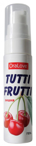 Съедобная гель-смазка Tutti-Frutti со вкусом вишни, 30 мл