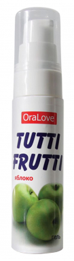 Съедобная гель-смазка Tutti-Frutti со вкусом яблока, 30 мл