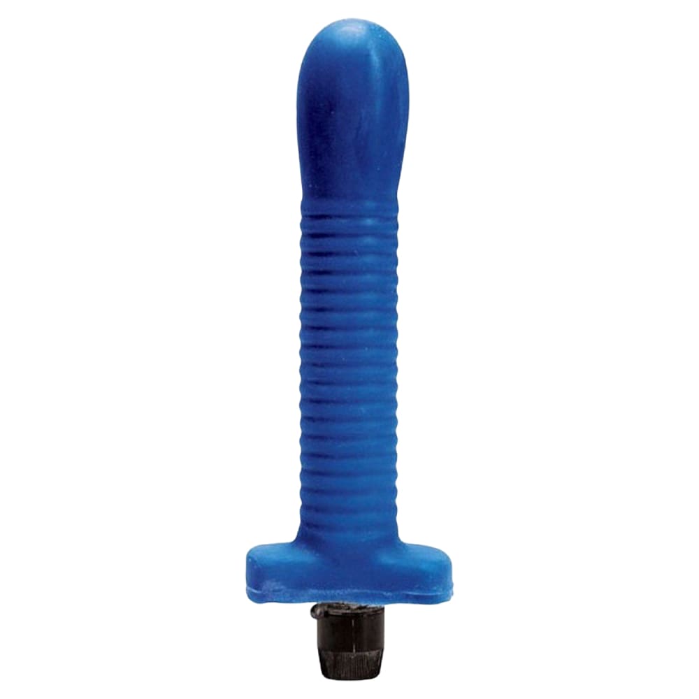 Синий многоскоростной анальный вибратор, 18 см