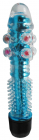 Синий вибратор с шариками, 16,5 см