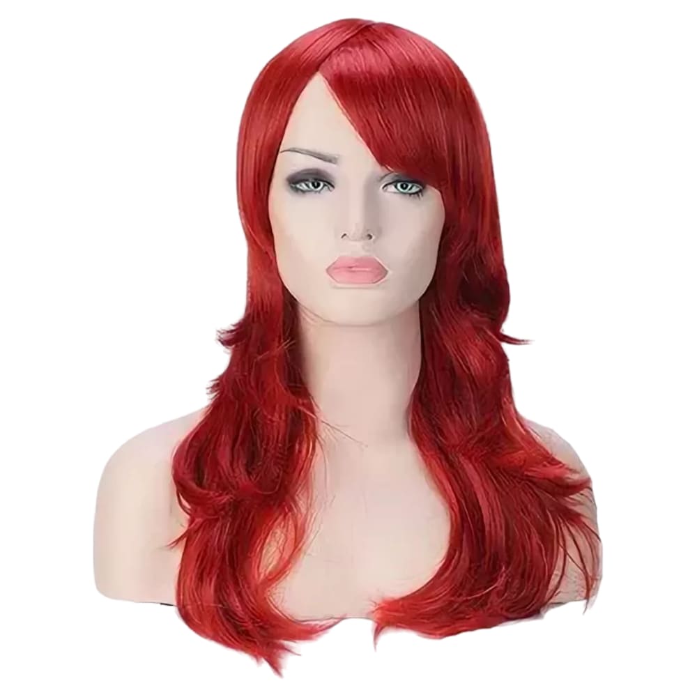 Синтетический красный парик
