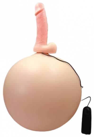 Вибратор-реалистик на мяче, 20 см