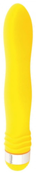 Желтый анальный вибростимулятор, 18 см